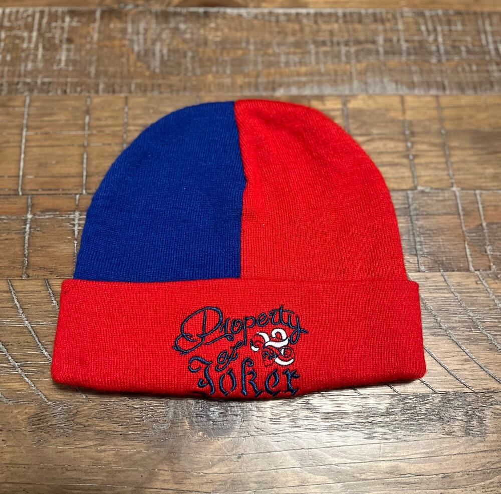 Harley Quinn Beanie Property of Joker Suicide Squad One Size Fits Most DC Comic